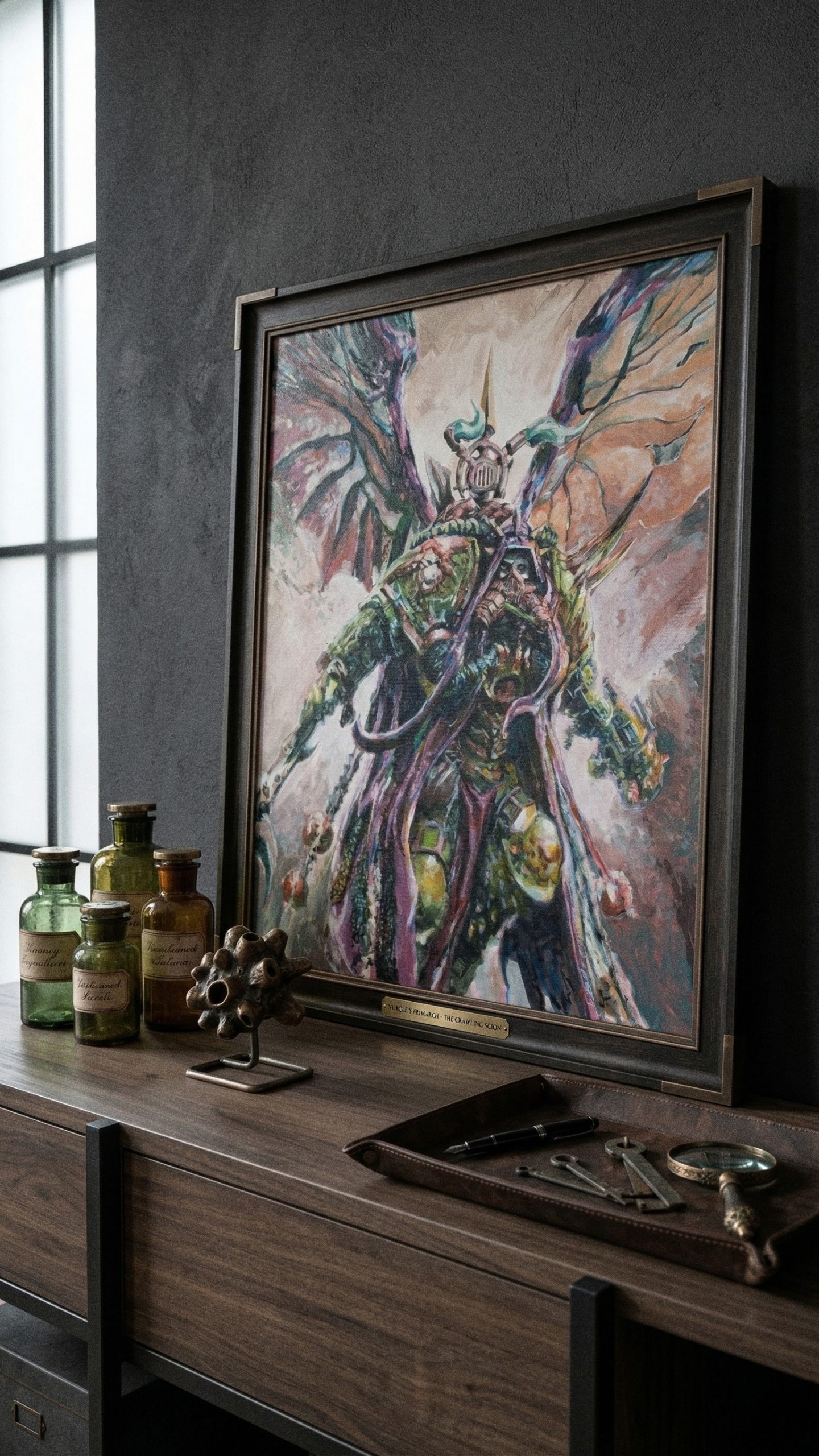 Peinture de figurine Warhammer sur toile